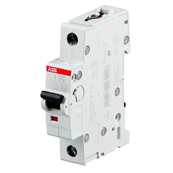 Автоматический выключатель ABB S201 1P 16А (С) 6kA - Электрика, НВА - Модульное оборудование - Автоматические выключатели - . Магазин оборудования для автономного и резервного электропитания Ekosolar.ru в Муроме