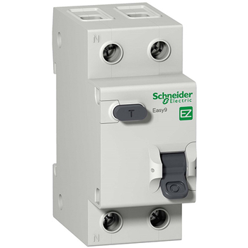 Дифференциальный автоматический выключатель Schneider Electric EASY 9 1P+N 16А 30мА C AC 4,5 кА - Электрика, НВА - Модульное оборудование - Дифференциальные автоматы - . Магазин оборудования для автономного и резервного электропитания Ekosolar.ru в Муроме